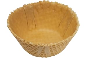 Waffle Bowls for Dessert –80 waffle bowls (10x8 pack) Classic Ice cream waffle bowl – Sweet, Crisp, Crunchy and Delicious – Ideal for Family Gatherings, Parties Brand: BONBON RIO STORE