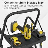 BONTEC 5 Step Folding Ladder Heavy Duty Portable Black Step Stool view 5