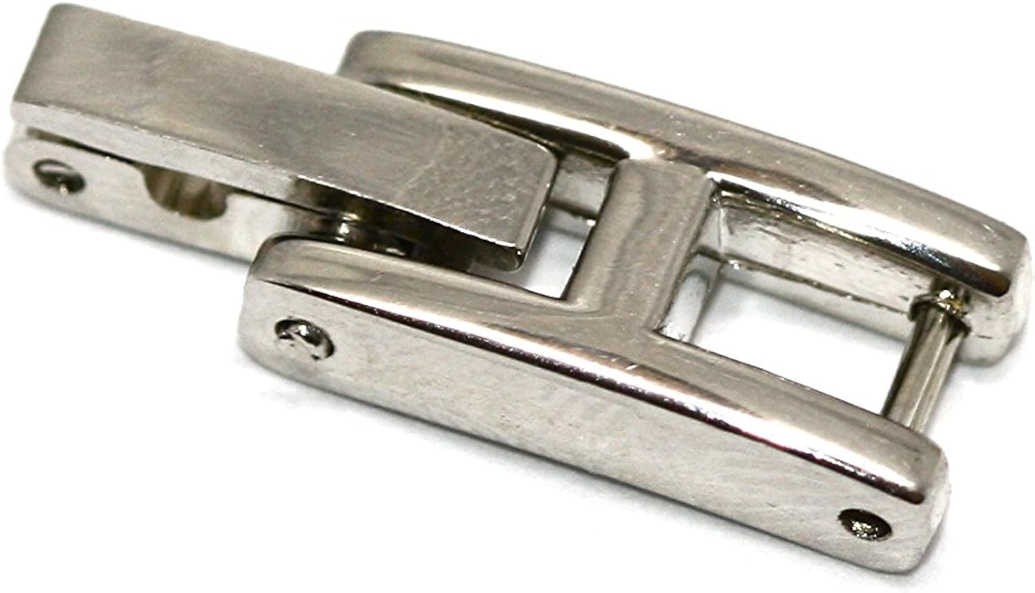 SILVER STAINLESS STEEL FOLD OVER BUCKLE CLASP WOMENS WATCH BRACELET EXTENDER LINK Amazon.co.uk