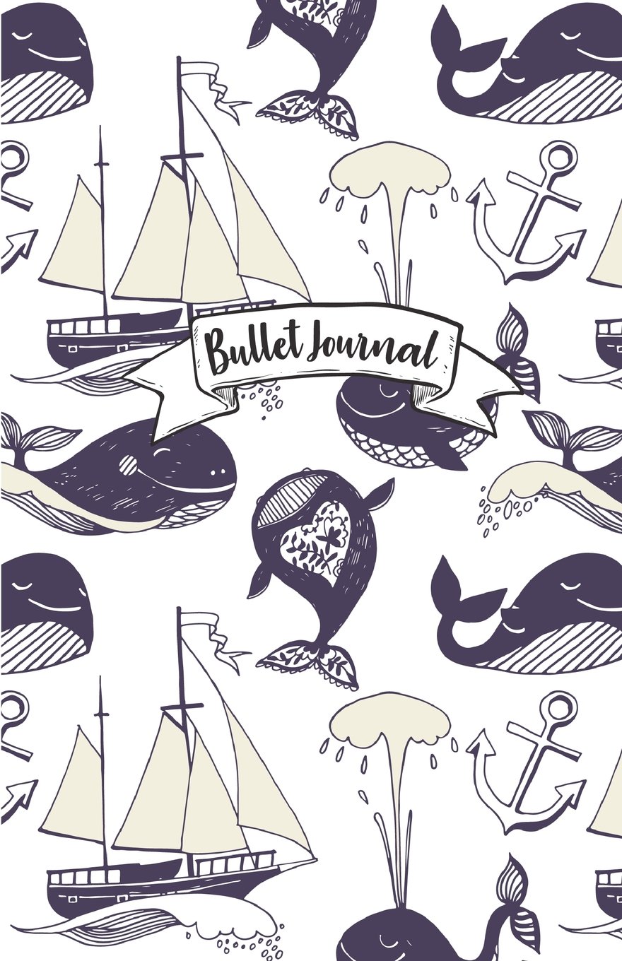 Bullet Journal Blue Cute Whale Drawing Pattern Cover Notebook Bullet Journal Dotted Grid 100 Pages 5 5 X 8 5 Journal J P 9781721703296 Amazon Com Books