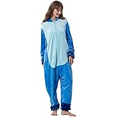 QSTYLE Adult Animal Onesie Halloween Costume,One Piece Cosplay Suit for Women and Men