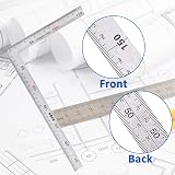 Siumir Stainless Steel L Shape Right Angle Ruler 150x300 mm Double-Sided view 2