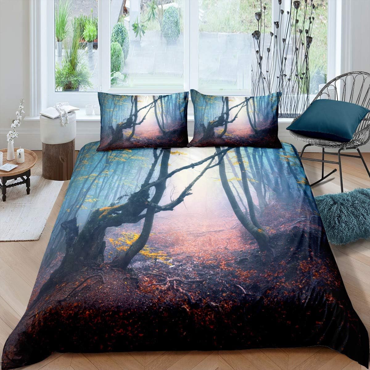 Feelyou Magic Forest Comforter Cover Set Tree of Life Natural Scenery
