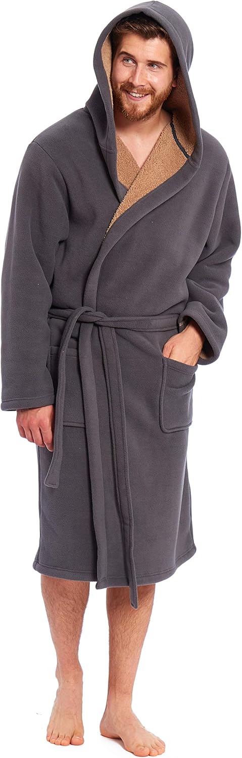 CityComfort Schlafoveralls Herren - Fleece Onesie Jumpsuit Mit Kapuze M-3XL