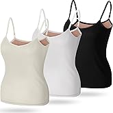 Xtinmee Women Thermal Tank Tops Spaghetti Straps Camisole Fleece Lined Undershirt Underwear