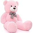 MorisMos Giant Teddy Bear Stuffed Animals, 39” Big Teddy Bear Plush, Pink Large Bear for Girlfriend Girls Gifts on Birthday, 39 Inch