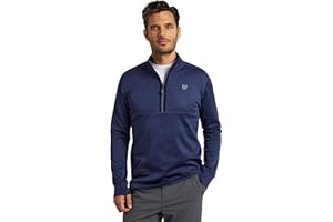 Chaps Men’s Quarter Zip Sweater - UPF 50+ Lightweight Dry Fit Sweater Fleece Golf Pullover for Men (S-XXL)