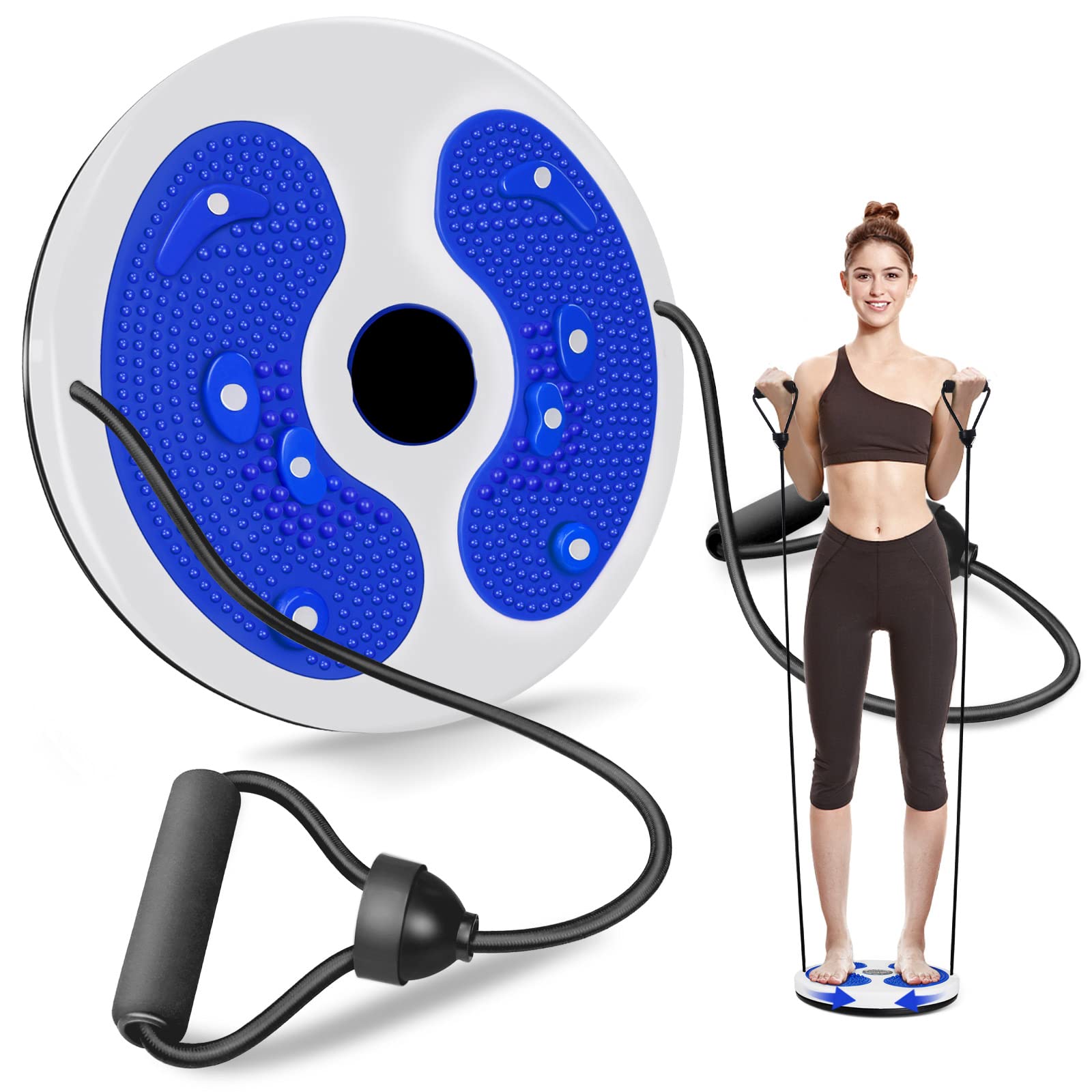 MAIKEHIGH Waist Twist Disc, Waist Slimming Balance Rotating Disc Multi-functional Twist Board Exercise with Massage Foot Sole- Home Fitness Gym Equipment