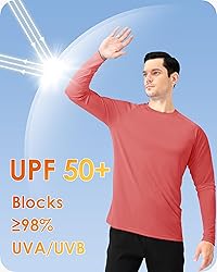 Boladeci Hiking Shirt Men Rash Guard Sun Protection
