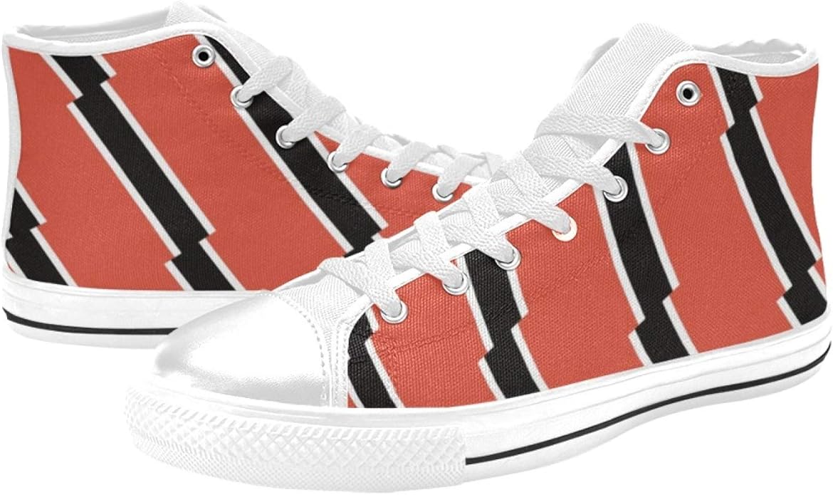 Trinidad and Tobago Flag Mens High Top Canvas Sneakers