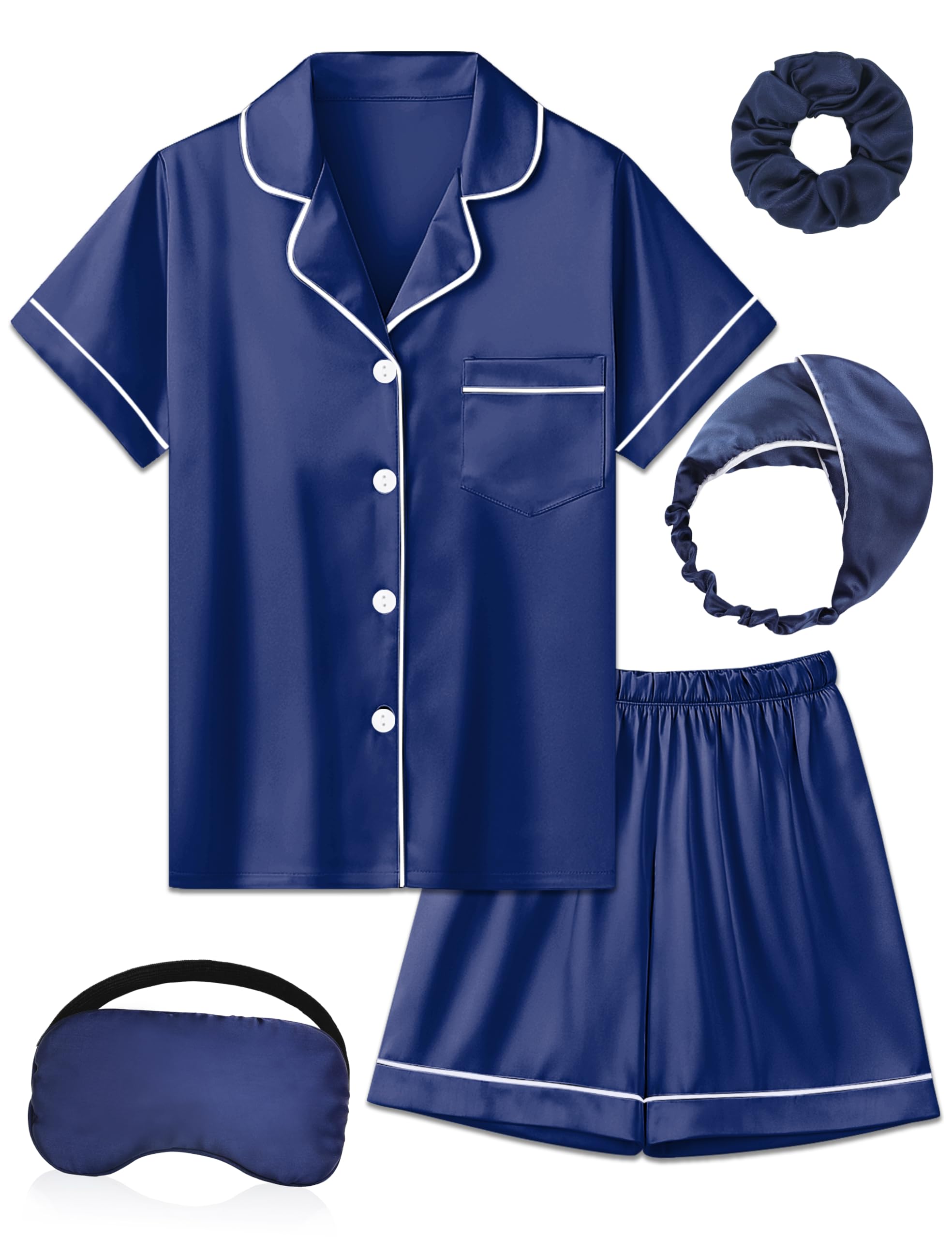 ALHAVONE Kids Girl Pajama Set with Headband