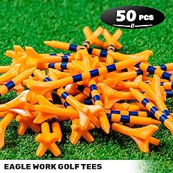 EAGLE WORK Plastic Golf Tees, Pack of 50(2-3/4'') 4