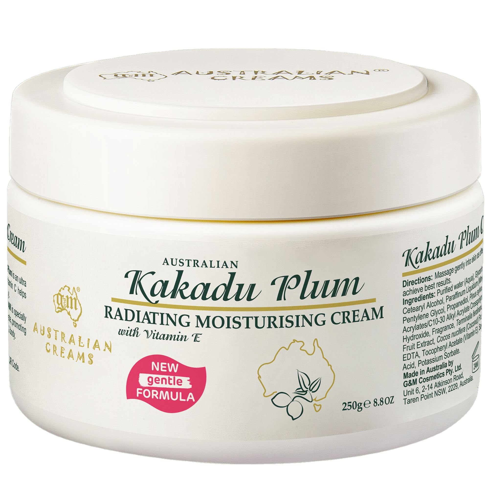 Kakadu Plum 250g Australian Creams Moisturiser for Oily & Combination Skin - Face Cream