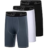 Runhit Youth Boys' Compression Shorts,Boys Performance Athletic Base Layers Underwear Sports Shorts
