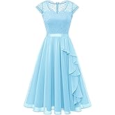 Wedtrend Women's Bridesmaid Dresses Short Prom Dress Ruffle Semi Formal Cocktail Dresses Floral Homecoming Dress