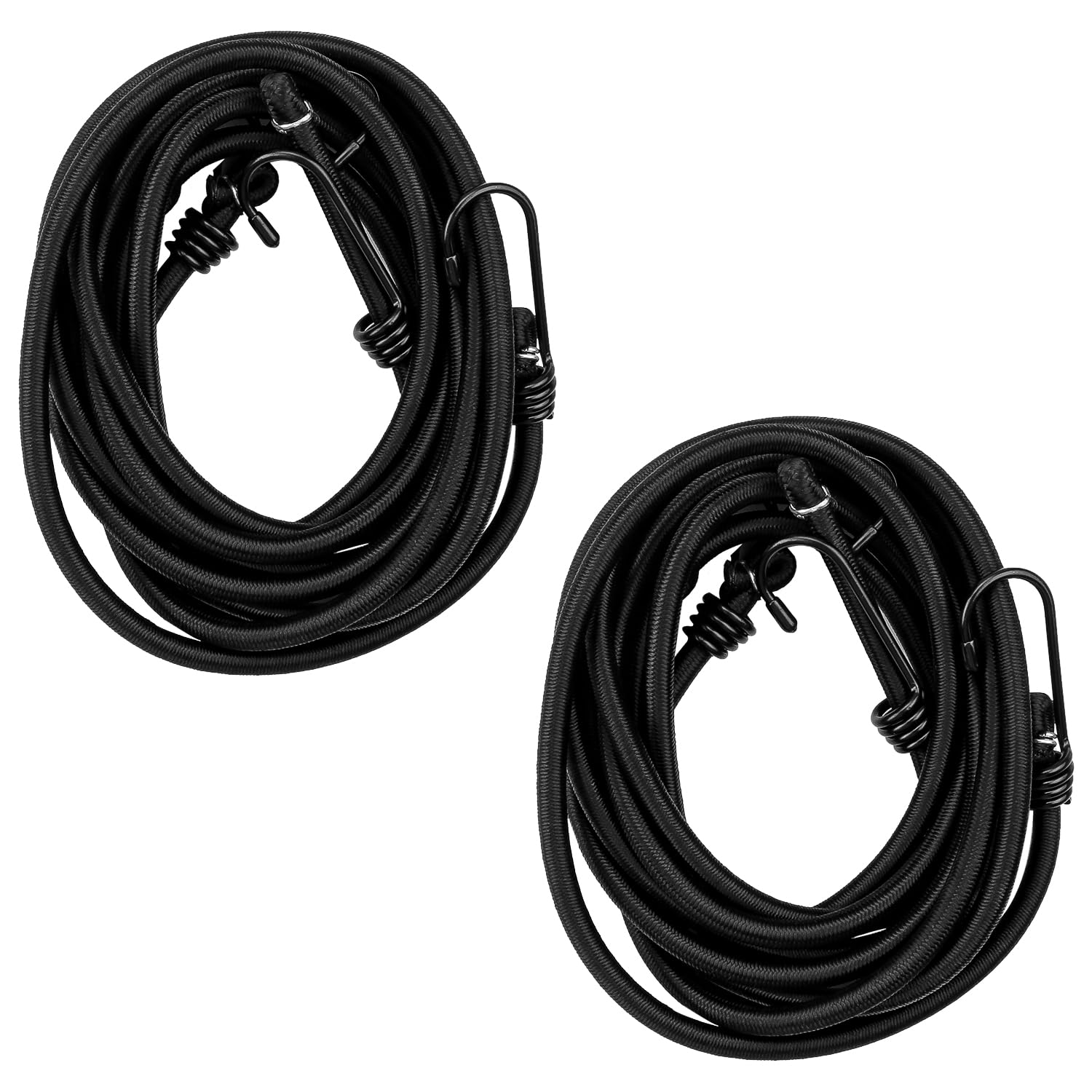 Luckious 2PCS Metres Hooked Elastic Cord, Heavy Duty Luggage Strap for Motorcycles, Cars and Caravans Heavy Duty Luggage for Bicycle Transport Locking and Load Securing