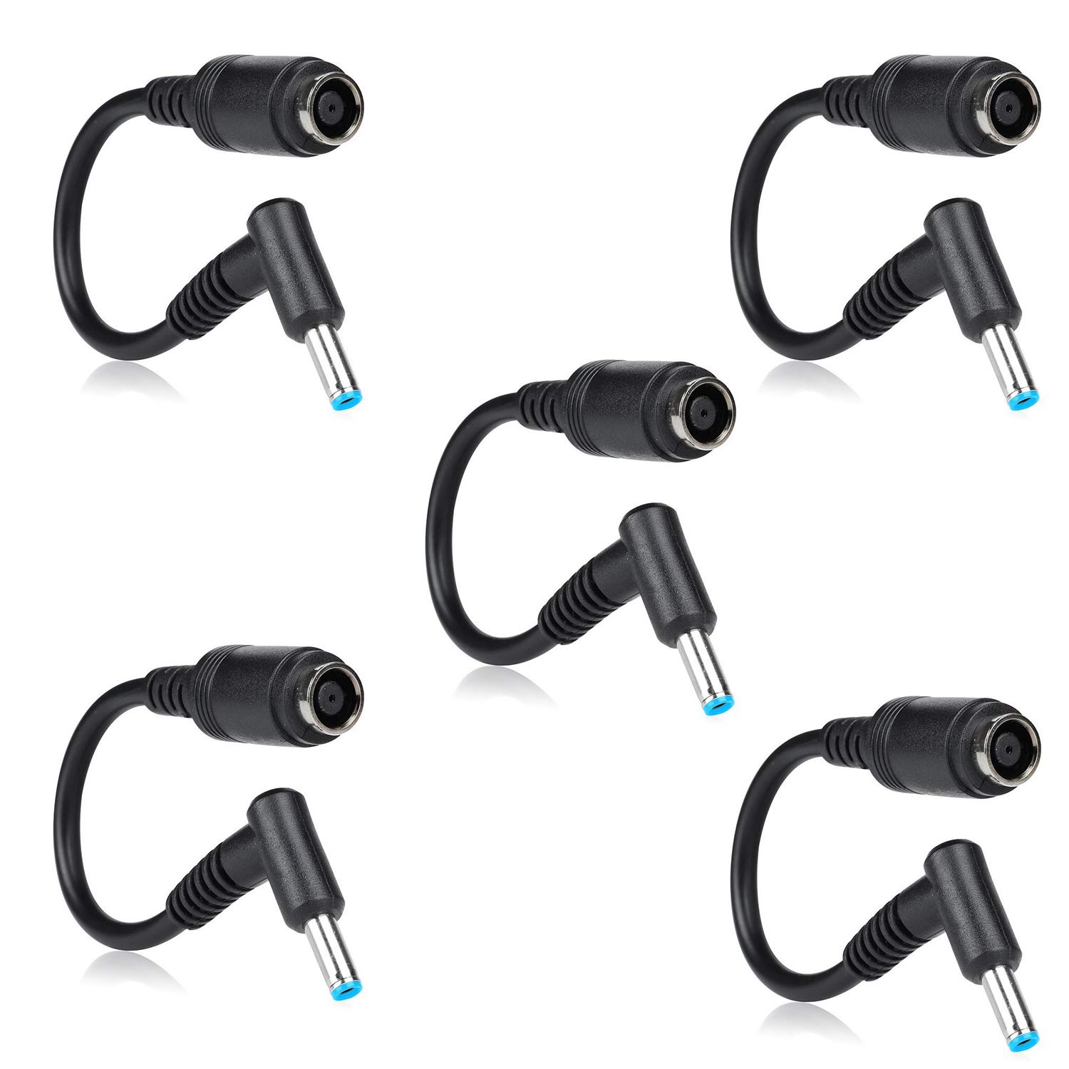 Ac Power Cord Charger Laptop Adapter Tip Connector Converter for HP Stream Spectre Pavilion Envy EliteBook Split Chromebook ProBooK ProBooK EliteBook Folio Female 7.4x5.0mm to 4.5x3.0mm(5 Pack)