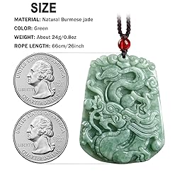 BJIMIDTI Dragon Jade Pendant Necklace for Men Women