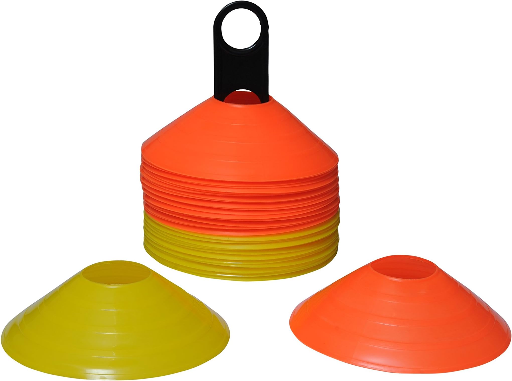 Pepup Multipurpose Saucer Cone Markers with plastic stand (Set of 50) , 8" diameter 2" height, 2 colors