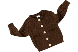 YOUNGER TREE Toddler Baby Girl Boy Cardigan Long Sleeve Button Knit Sweater Unisex Fall Winter Clothes