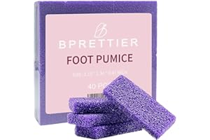 BPrettier Foot Pumice Stone Pumice Stone for Feet Foot Scrubber Sponge Callus Remover Dead Skin,Pedicure Supplies Nail Salon Home Use 40 PCS