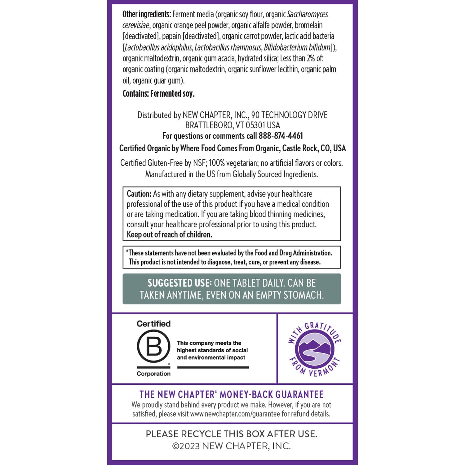 New Chapter Men's Multivitamin 40 Plus for Energy, Heart, Prostate + Immune Support with Fermented Nutrients - Every Man's One Daily 40+, Made with Organic Vegetables & Herbs, Non-GMO - 48 ct