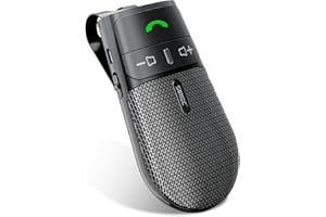 Sunitec Hands-Free Bluetooth Car Speaker: Handsfree Wireless Speaker Kit for Cell Phone in Car - Support Auto Power On Siri G