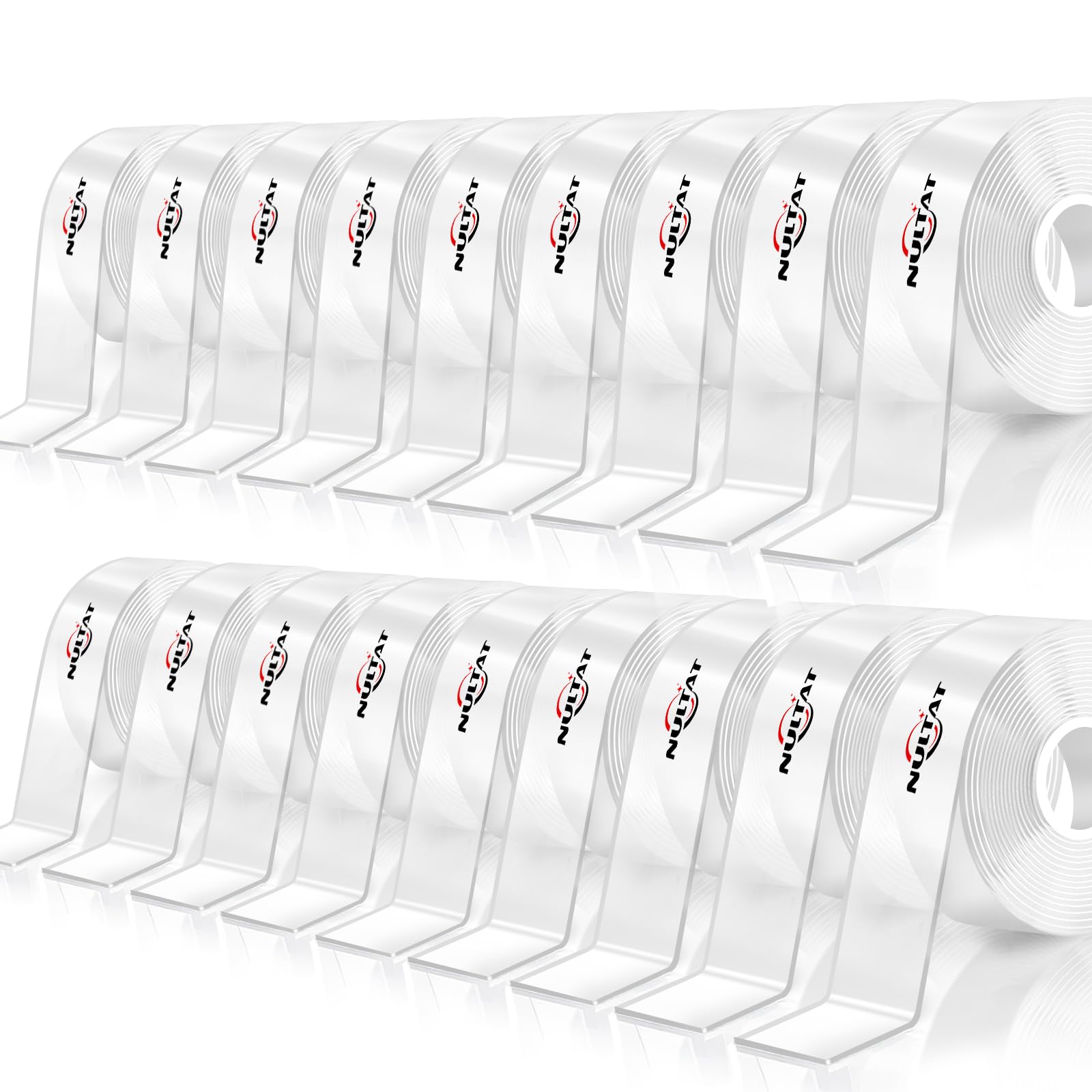 Photo 1 of Strong Double Sided Tape Heavy Duty Double Sided Tape for Walls, Clear & Tough Double Sided Mounting Nano Tape, Removable Adhesive Wall Tape for Hanging Picture, Poster, Carpet (180FT)
