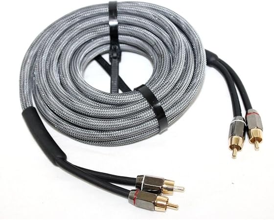 Amazon Maverick 高級メッシュ 2ch用 Rcaケーブル 4 5m Rca001 太さ約10mm カーオーディオケーブル 車 バイク