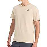 Reebok Mens Graphic Crewneck T-Shirt, Standard Fit, Lightweight Cotton-Poly Jersey Fabric