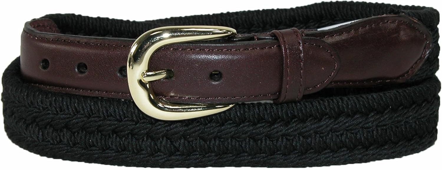 mens cotton braided belts