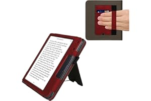 kwmobile Case Compatible with Kobo Libra Colour Case - Cover for eReader with Magnetic Closure - Dark Red