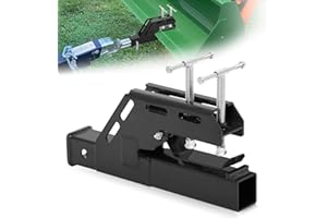AIWARGOD 2024 New Upgraded Clamp on Trailer Hitch for Tractor, Clamp-on Tractor Bucket Hitch 2" Ball Mount Receiver Adapter for Kubota Tractor Bucket, Bucket Trailer Hitch Attachment, Black