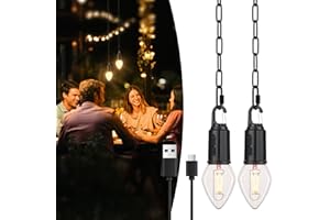 Brighfivey Rechargeable LED Gazebo Lights Outdoor Waterproof,3 Light Modes Battery Operated Lights,Candle Shape Outdoor Hanging Lights,Gazebo Chandelier Outdoor,Portable Pergola Lights,2 Pack
