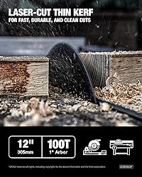CRALY 12 Inch 100 Teeth Ultra Fine Finish Wood