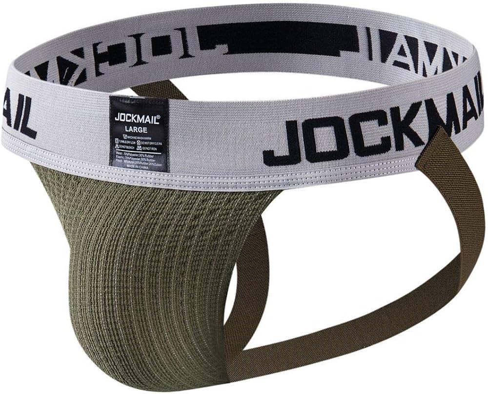 JOCKMAIL Men's Jockstrap Athletic Supporter Underwear Gym Workout Strap