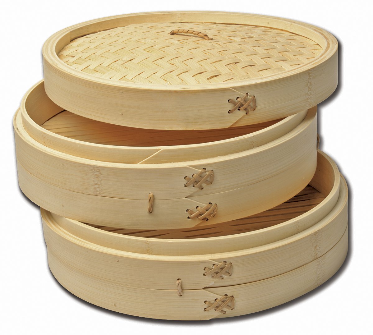 Joyce Chen 26-0012, Bamboo Steamer, 3-Piece, 12-Inch