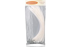 MILIVIXAY 100 Piece 12 inch Candle Wicks-Pre-Waxed-Candle Wicks for Candle Making.