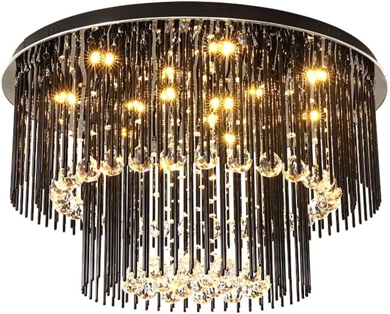Ceiling lamp Shade Ceiling Light Modern Fashion，LED Black Crystal Ceiling Lamps，Suitable for