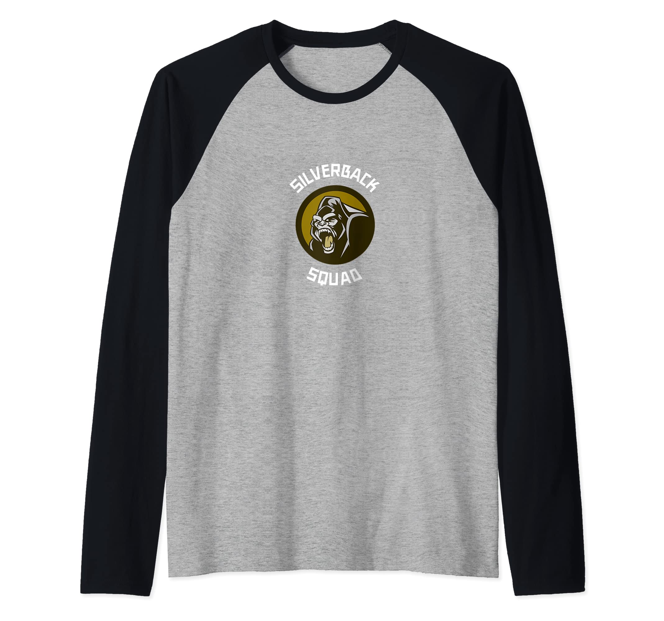 Silverback Gorilla Monkey Squad Raglan Baseball Tee