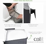 Catit Large Hooded Grey Litter Box with Airsift Filter System view 5