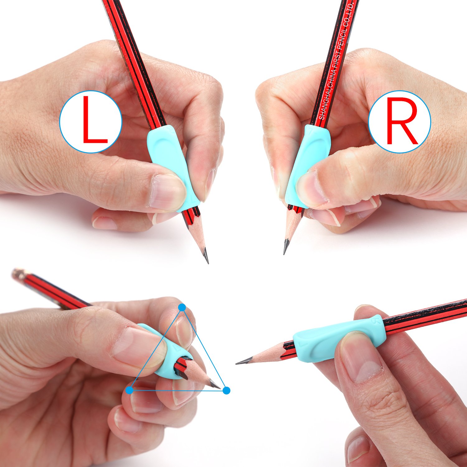 Pencil Grips, MEZETIHE Butterfly Fish Colorful Pencil Grip for Kindergarten Preschooler Kids Handwriting (11PCS)