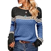 Womens Sweaters Fall 2026 Fashion Boho Trendy Lightweight Pullover Crew Long Sleeve Cute Tops for Women Winter Outfits