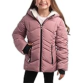 DKNY Girls Winter Jacket - Heavyweight Soft Sherpa Fur Lined Parka Jackets for Girls - Insulated Puffer Winter Coat with Hood