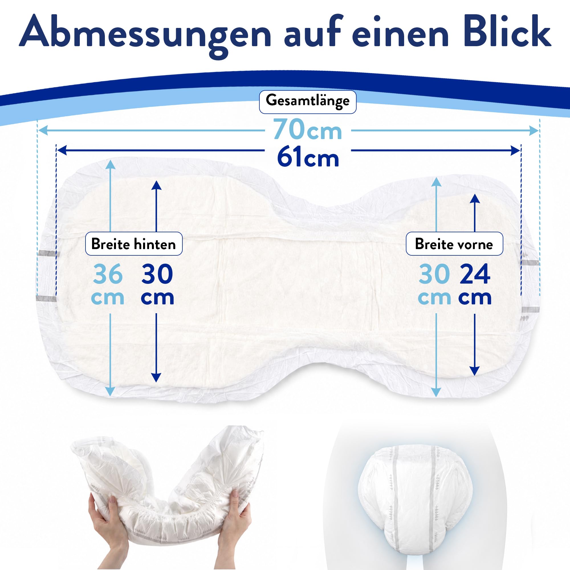 Harmony Care® Premium Form MAXI NIGHT - saugstarke Inkontinenzvorlagen bei starker Inkontinenz - große Windeln für Erwachsene - auslaufsichere Inkontinenzeinlagen Damen und Herren - 4 x 20 Stück 6