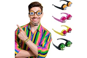 Gytera 4 Packs Funny Glasses for Adults Kids Party Decorations- Winking Glasses Toys Halloween Costume, Goggles Glasses for Party Favors Costume Funny Toys, Holiday Gifts