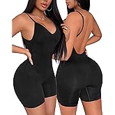 Sliot Women's Backless Bodysuit - Seamless Tummy Control Open Back Shapewear for Dresses, Low Cut Body Shaper Undergarment