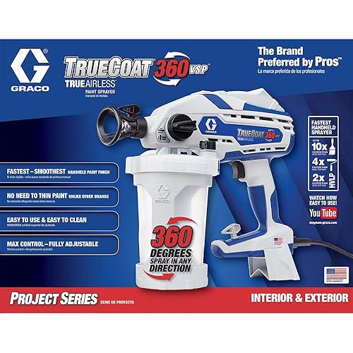 Graco TrueCoat 360 VSP Paint Sprayer Kit with Pump Armor, Paint