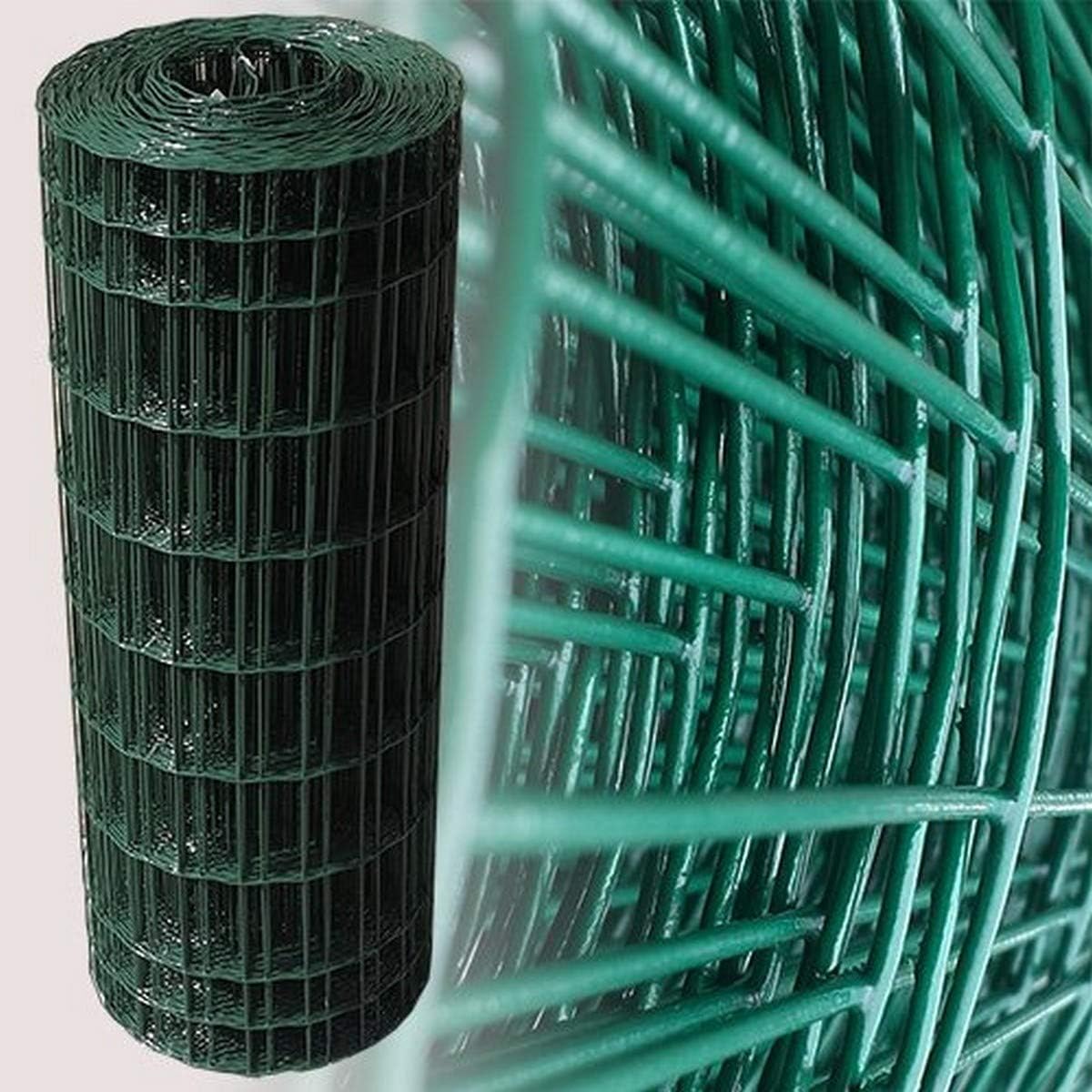 Moreda Maschendraht für Gartenzaun, Höhe 1 m, Maschengröße 100 x 50 mm, Rolle mit 25 m