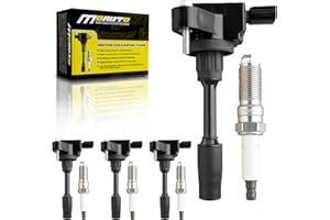 MOAUTO Set of 4 Ignition Coils Pack UF680 12654078 & 4 PCS Iridium Spark Plugs Compatible with Chevy Camaro Colorado Malibu Impala GMC Acadia Cadillac ATS CTS Buick Envision 2.0L 2.5L L4